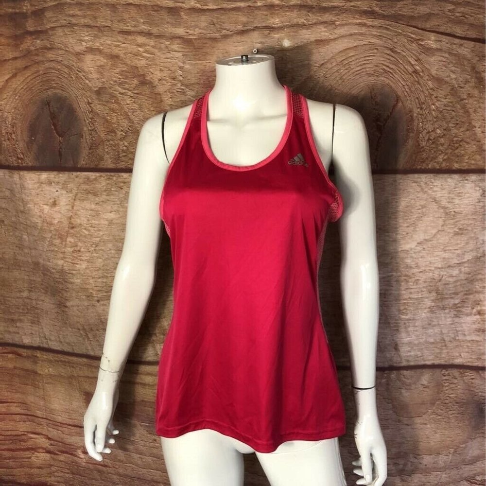 Adidas Climalite Tank Top Pink Scoop Neck Medium